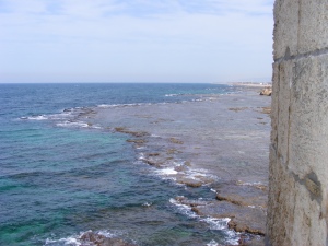 Mediterranean Sea through a portal in the ‘Akká sea wall